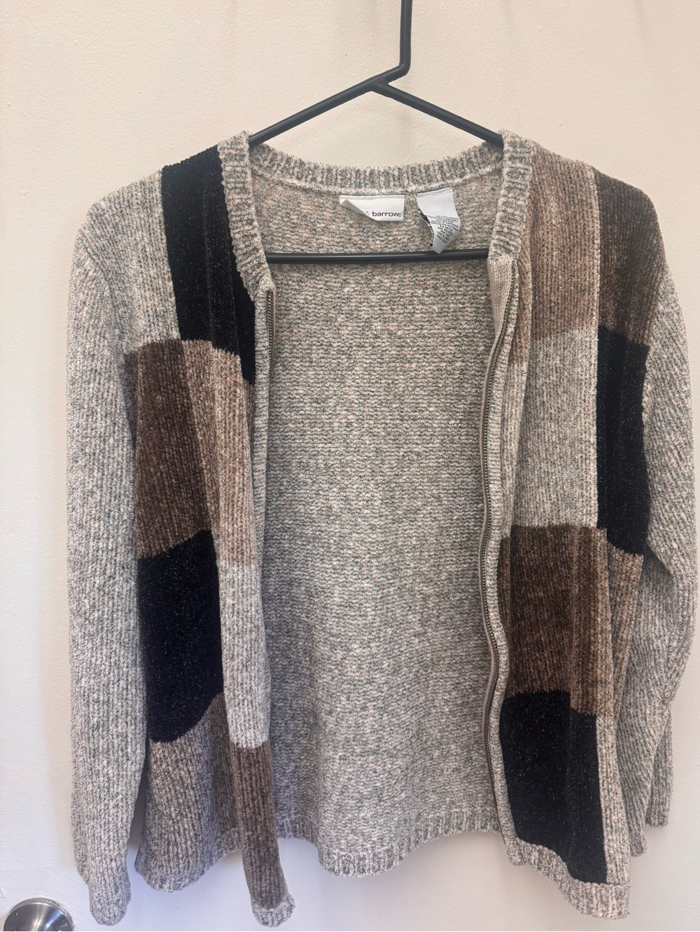 Croft and barrow beige and brown cardigan